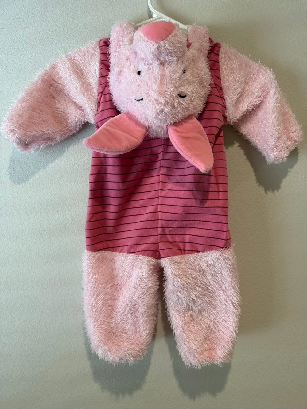 Disney Pink Plush Piglet Costume with 'Hunny' candy pail